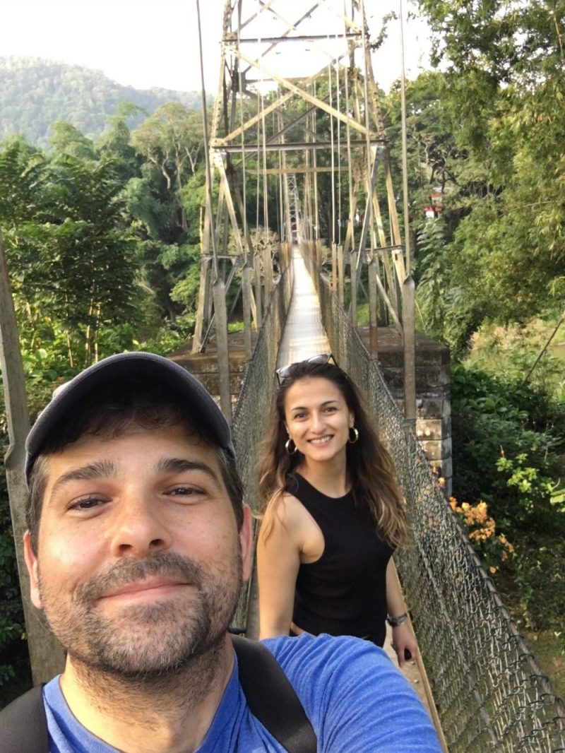 John and wife on bridge