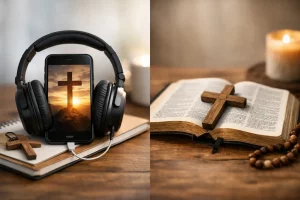 Christian Audiobook Versus Print Book